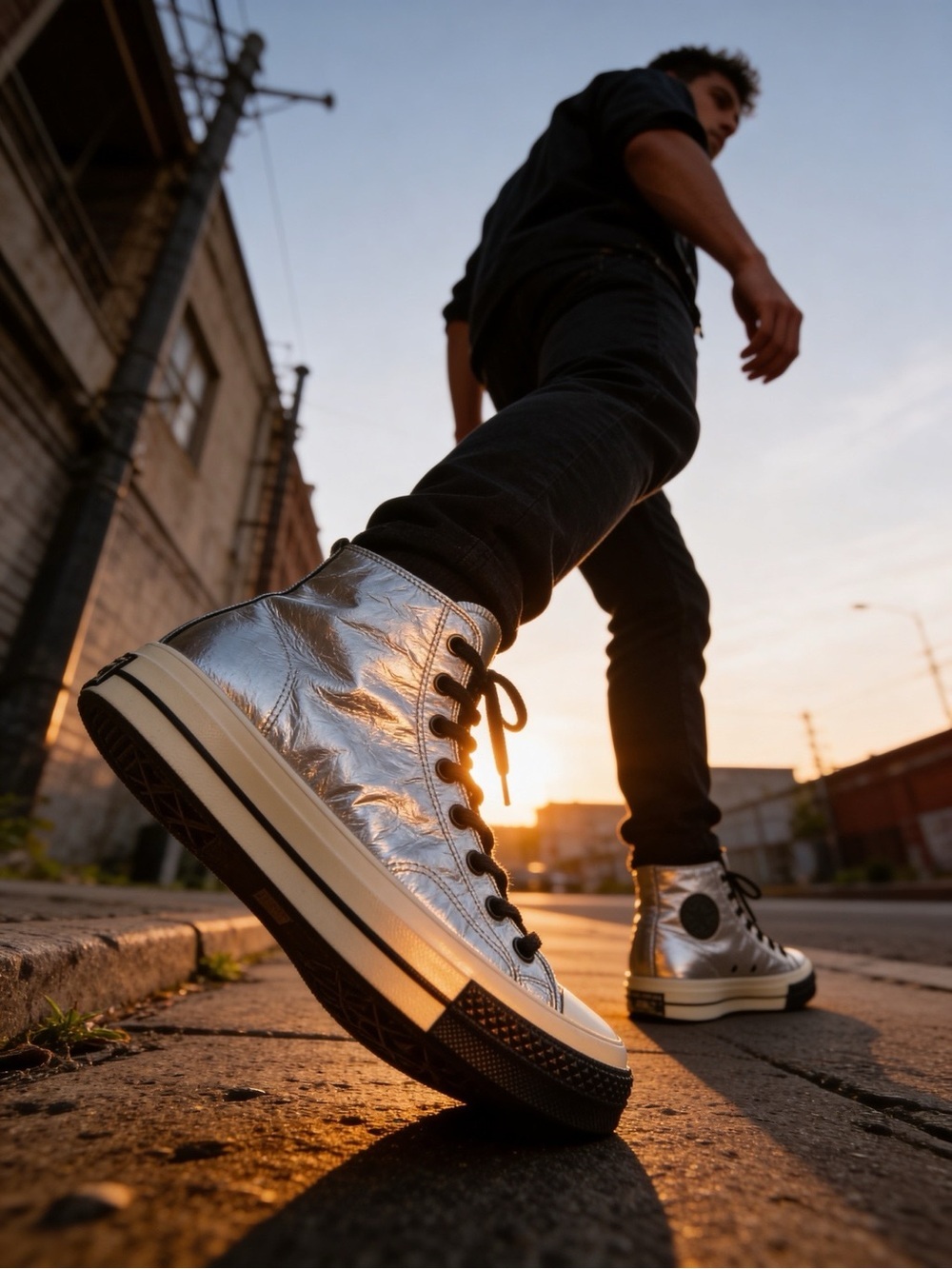 Men’s Converse Chuck 70 High Silver size 12 - Picture 3 of 16